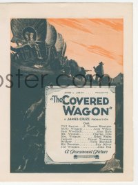 7h0905 COVERED WAGON 4pg herald 1923 James Cruze classic, art of wagon train on Oregon Trail!