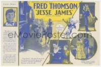 7h0914 JESSE JAMES herald 1927 best striking different art of famous outlaw Fred Thomson on horse!