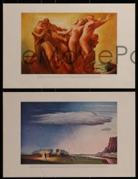 7h0050 CAPEHART COLLECTION 9x13 art portfolio 1945 contains 12 color prints from various artists!