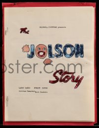 7h0107 JOLSON STORY 9x12 homemade tribute book 1976 with lots of information about the movie!
