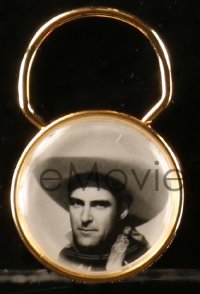 7h0109 KEN MAYNARD group of 2 keychains 1930s cool cowboy star portrait, one for you and a friend!