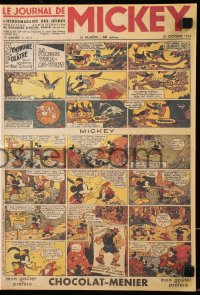 7h0523 MICKEY MOUSE French 10x15 REPRO comic 1990s reproduced cartoon from October 21, 1934!