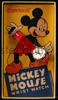 7h0222 MICKEY MOUSE Ingersoll wrist watch 1950s in the original box, very rare!