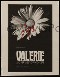 7h0832 VALERIE & HER WEEK OF WONDERS 2 trade ad & mini window card 1974 art of bleeding flower!