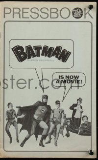 7h1193 BATMAN pressbook 1966 DC Comics, great images of Adam West & Burt Ward w/villains!