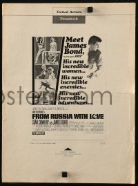 7h1236 FROM RUSSIA WITH LOVE pressbook 1964 Sean Connery is Ian Fleming's James Bond 007!