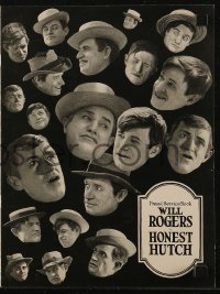7h1248 HONEST HUTCH pressbook 1920 ultra rare early Will Rogers silent movie!