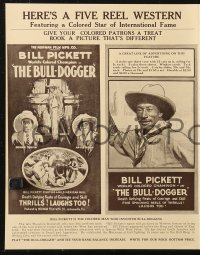 7h1064 LOVE BUG/CRIMSON SKULL/GREEN EYED MONSTER/BULL-DOGGER promo brochure 1920s all-black westerns!