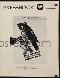 7h1269 MAGNUM FORCE pressbook 1973 Clint Eastwood is Dirty Harry pointing his huge gun!