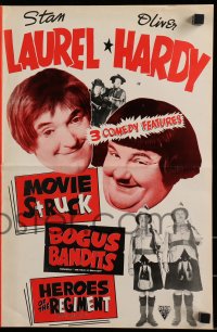 7h1283 PICK A STAR/DEVIL'S BROTHER/BONNIE SCOTLAND pressbook 1954 three great Laurel & Hardy movies!
