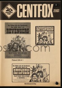 7h1292 REVENGERS German pressbook 1972 cowboys William Holden, Ernest Borgnine & Woody Strode!