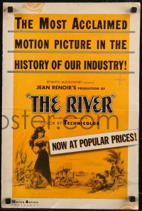 7h1294 RIVER pressbook 1951 Jean Renoir, sexy Nora Swinburne, written by Rumer Godden!