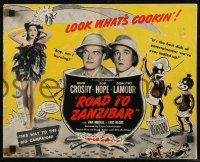 7h1295 ROAD TO ZANZIBAR pressbook 1941 Bing Crosby, Bob Hope & sexy Dorothy Lamour, ultra rare!