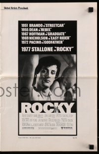 7h1299 ROCKY pressbook 1977 boxer Sylvester Stallone, Talia Shire, boxing classic!
