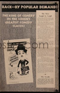 7h1321 TILLIE'S PUNCTURED ROMANCE pressbook R1950 Charlie Chaplin's greatest comedy classic!