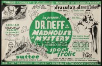7h1044 DR. NEFF & HIS MADHOUSE OF MYSTERY promo brochure 1950s gorgeous girls & glamour ghouls!!