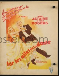 7h1083 SWING TIME French promo brochure 1937 different images of Fred Astaire & Ginger Rogers!