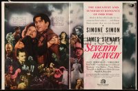7h0825 SEVENTH HEAVEN trade ad 1937 great images of James Stewart & pretty Simone Simon!