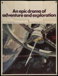 7j0526 2001: A SPACE ODYSSEY INCOMPLETE 3sh 1968 Stanley Kubrick, McCall space wheel art, ultra rare!