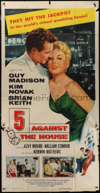 7j0528 5 AGAINST THE HOUSE 3sh 1955 great art of super sexy Kim Novak gambling in Reno Nevada!
