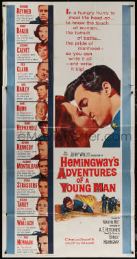 7j0532 ADVENTURES OF A YOUNG MAN 3sh 1962 Hemingway, headshots of all stars including Paul Newman!