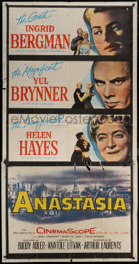 7j0536 ANASTASIA 3sh 1956 great Ingrid Bergman, magnificent Yul Brynner, incomparable Helen Hayes!