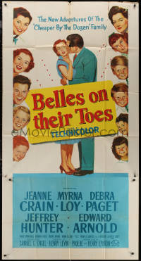 7j0549 BELLES ON THEIR TOES 3sh 1952 Jeanne Crain, Myrna Loy, Debra Paget, Jeffrey Hunter!
