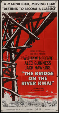 7j0557 BRIDGE ON THE RIVER KWAI 3sh 1958 William Holden, Alec Guinness, David Lean WWII classic!