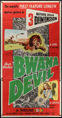 7j0562 BWANA DEVIL 3D 3sh 1953 world's first feature-length motion picture in Natural Vision!