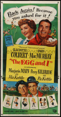 7j0593 EGG & I 3sh R1954 Claudette Colbert, MacMurray, first Ma & Pa Kettle, by Betty MacDonald!