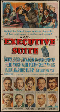 7j0594 EXECUTIVE SUITE 3sh 1954 William Holden, Barbara Stanwyck, Fredric March, June Allyson