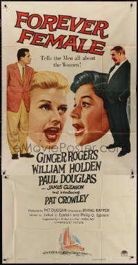 7j0606 FOREVER FEMALE 3sh 1954 Ginger Rogers, William Holden, Paul Douglas, Pat Crowley