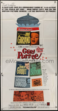 7j0611 GAY PURR-EE 3sh 1962 Judy Garland, Robert Goulet, Red Buttons, cartoon cats!