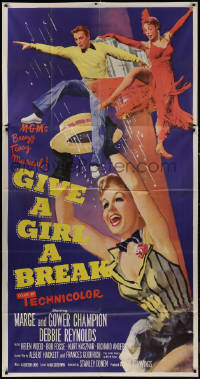 7j0616 GIVE A GIRL A BREAK 3sh 1953 Marge & Gower Champion dancing, Debbie Reynolds, Stanley Donen!