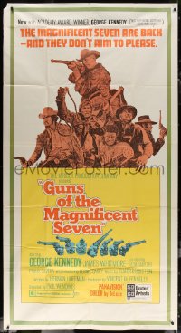 7j0629 GUNS OF THE MAGNIFICENT SEVEN 3sh 1969 they're back and they don't aim to please!