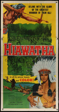 7j0634 HIAWATHA 3sh 1953 Vince Edwards is the greatest Native American Indian warrior of them all!