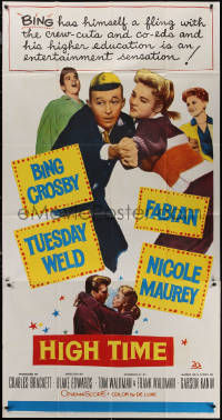 7j0635 HIGH TIME 3sh 1960 Blake Edwards directed, Bing Crosby, Fabian, sexy young Tuesday Weld!