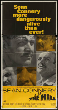 7j0636 HILL 3sh 1965 directed by Sidney Lumet, great photo montage of Sean Connery!