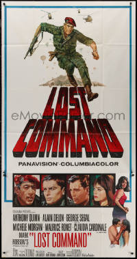 7j0660 LOST COMMAND 3sh 1966 Howard Terpning art of commando Anthony Quinn in Algeria!