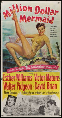 7j0680 MILLION DOLLAR MERMAID 3sh 1952 sexy swimmer Esther Williams, true story of bathing beauties!
