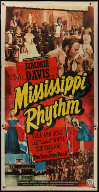 7j0681 MISSISSIPPI RHYTHM 3sh 1949 Louisiana Governor Jimmie Davis, cool musical montage!