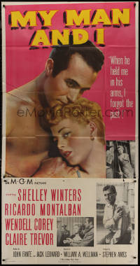 7j0689 MY MAN & I 3sh 1952 when Ricardo Montalban held Shelley Winters he forgot the past!