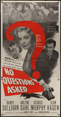 7j0696 NO QUESTIONS ASKED 3sh 1951 treacherous Arlene Dahl is a double-crossing doll, Barry Sullivan