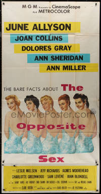 7j0703 OPPOSITE SEX 3sh 1956 sexy June Allyson, Joan Collins, Dolores Gray, Ann Sheridan, Ann Miller