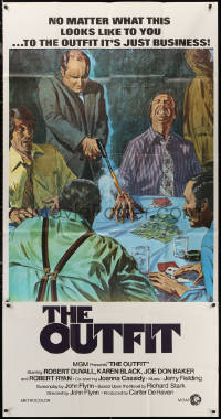 7j0706 OUTFIT int'l 3sh 1973 Robert Duvall, Joe Don Baker, art of guy shot while gambling at poker!