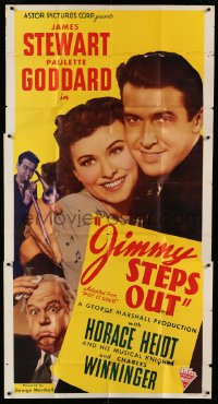 7j0717 POT O' GOLD 3sh R1946 romantic c/u of James Stewart & Paulette Goddard, Jimmy Steps Out!