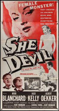 7j0734 SHE DEVIL 3sh 1957 sexy inhuman female monster who destroyed everything she touched!