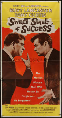 7j0755 SWEET SMELL OF SUCCESS 3sh 1957 Burt Lancaster as Hunsecker, Tony Curtis as Sidney Falco