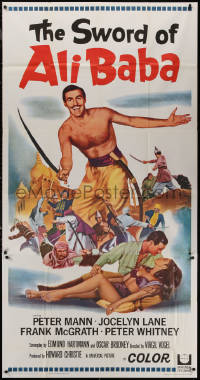 7j0756 SWORD OF ALI BABA 3sh 1965 barechested hero Peter Mann & sexy Jocelyn Lane, Arabian fantasy!