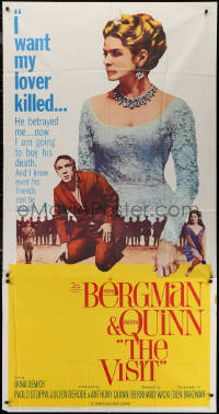 7j0782 VISIT 3sh 1964 sexiest Ingrid Bergman wants to kill lover Anthony Quinn, who betrayed her!